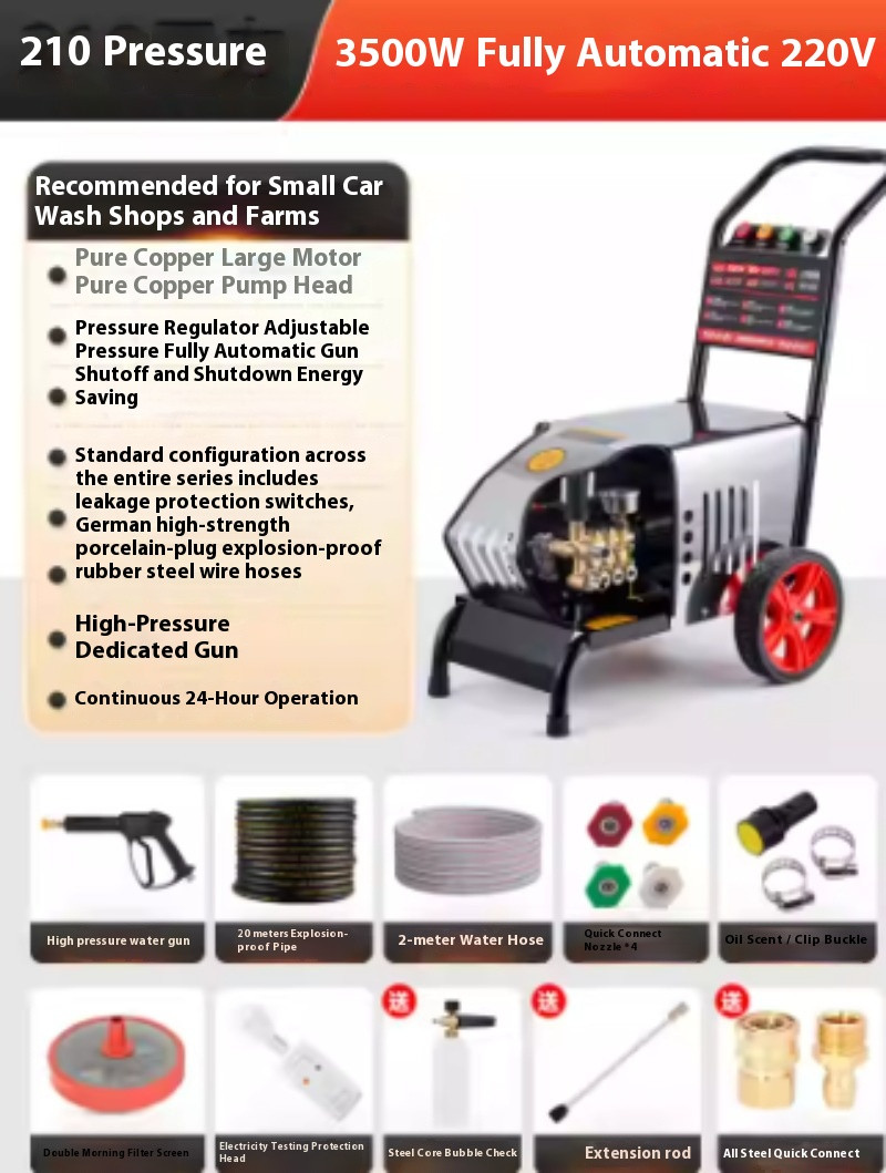 High-pressure Cleaner 2.2 KW Electric Power Suitable for Repair Shops
