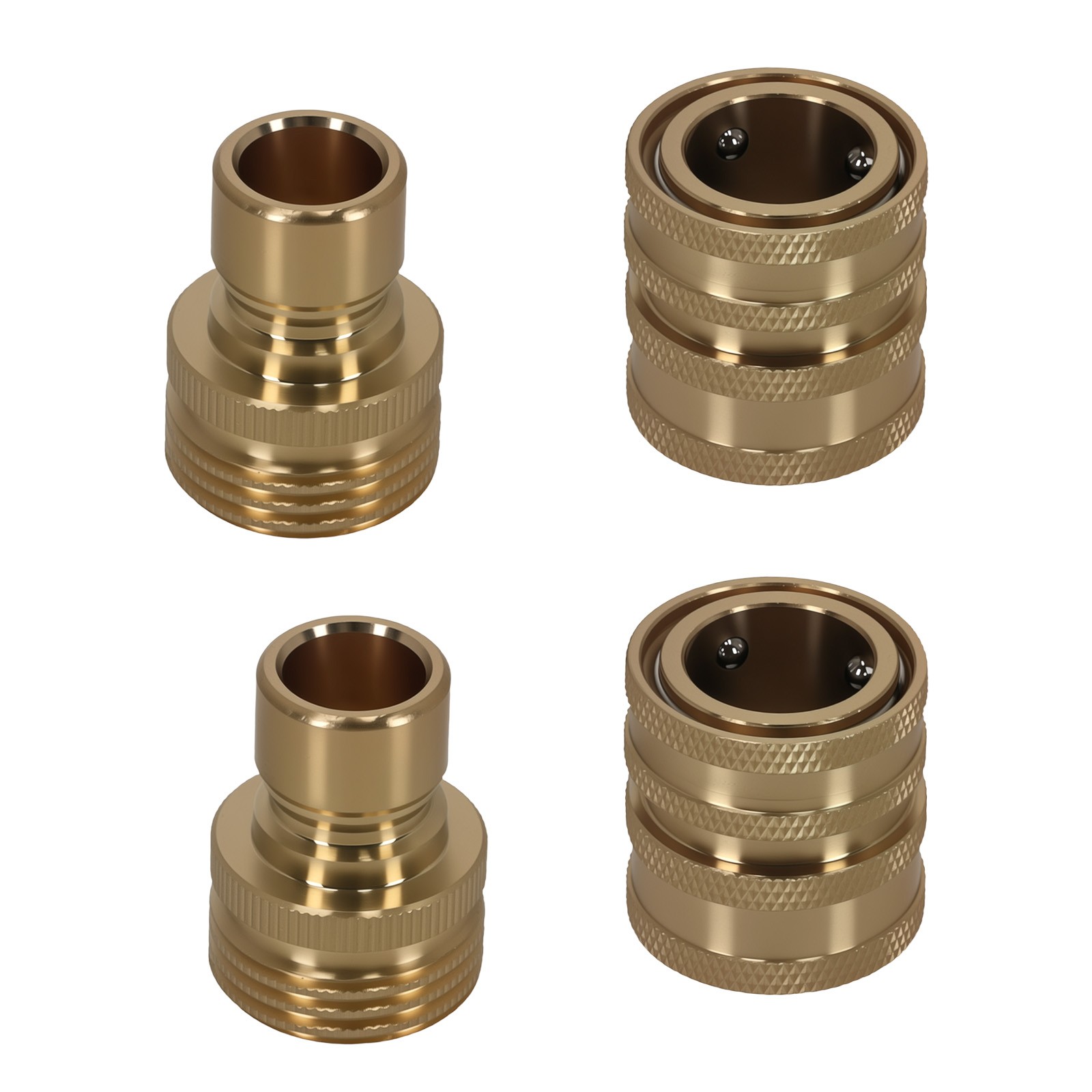 4x 3/4″ Brass Quick Connect Pressure Washer Adapter Fitting Coupler Kit