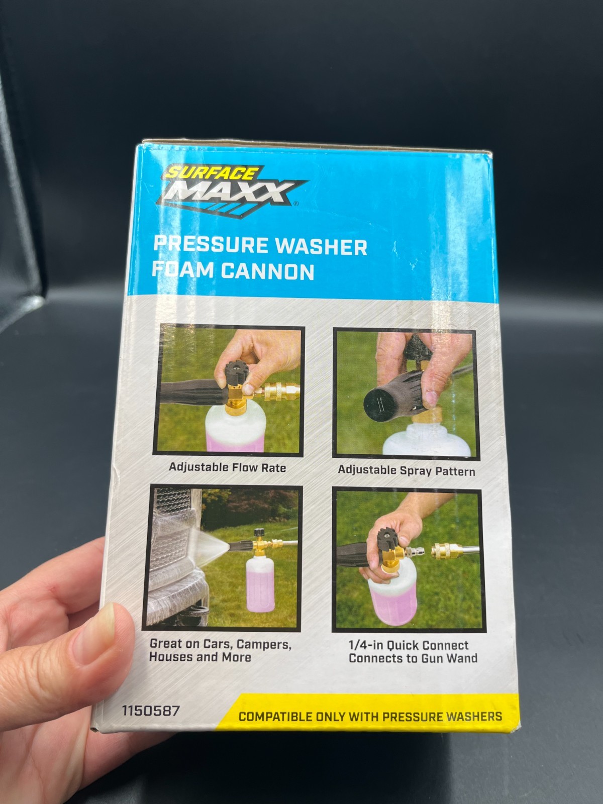 Surface Maxx Foam Cannon 3700 PSI Max – High Pressure Car Wash Soap Sprayer NIB