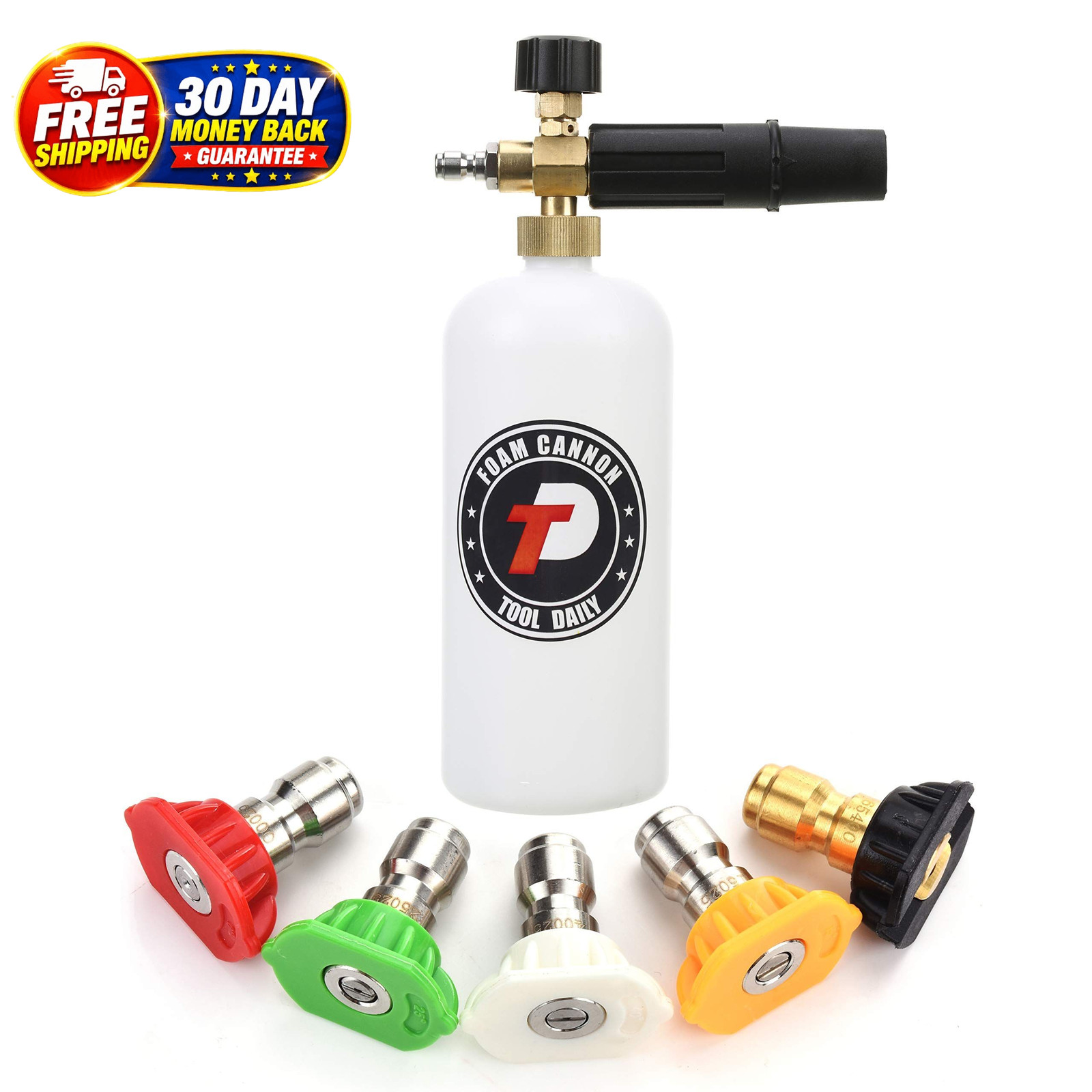 Foam Cannon with 1/4 Inch Quick 1/4” Connect, White