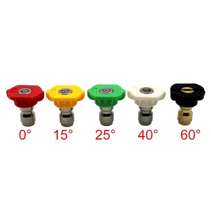 1/4 Inch Pressure Washer Spray Nozzle Quick Connect Tip 0-60 Degree Cleaning