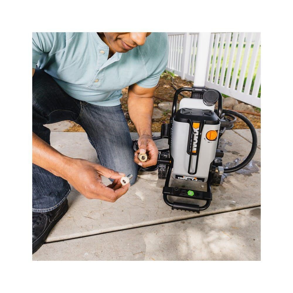 Worx 1900 Psi 1.2 Gpm Electric Cold Water Pressure Washer With 4 Spray Nozzles