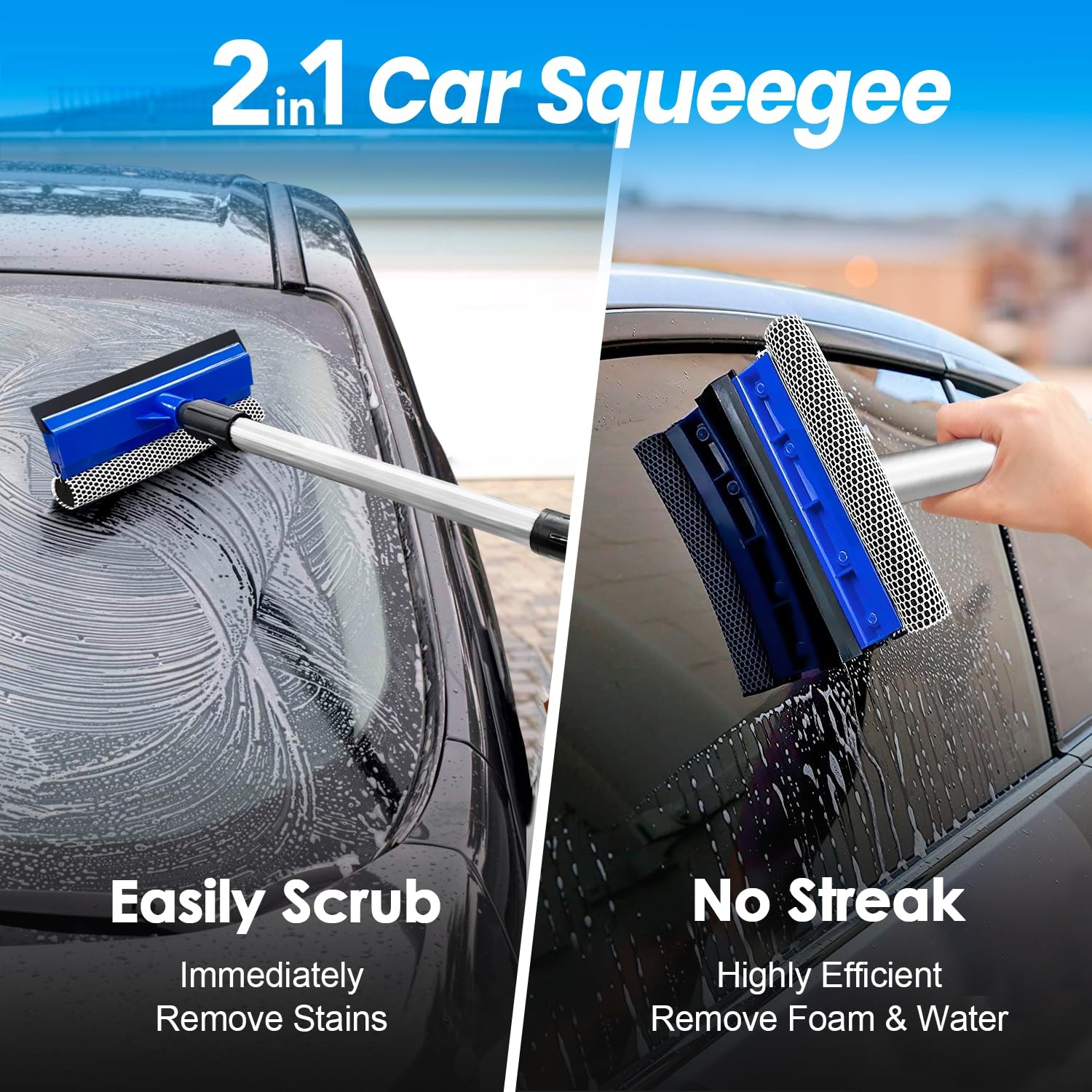 ARTIPOLY 65” Five-Sided Car Wash Brush with Long Handle, Scratch-Free 65″