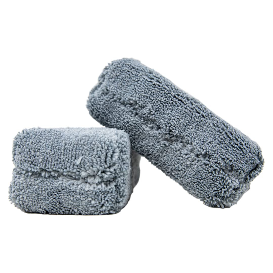 Premium Microfiber Applicator 2 Count Car Detailing Applicator Pads Gentle Scr
