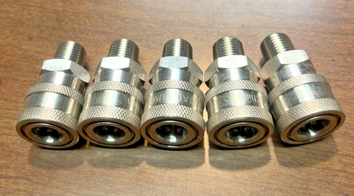 1/4″ Stainless Steel Pressure Washer Quick Connect Socket (5 Pack) MNPT