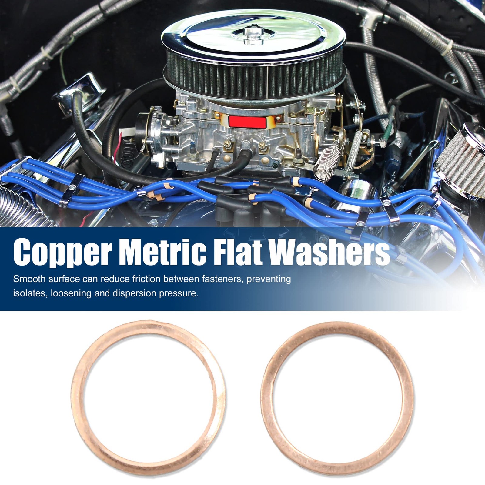 20 PCS M17x21x1mm Copper Crush Washers Flat Car Sealing Gaskets Plate Rings