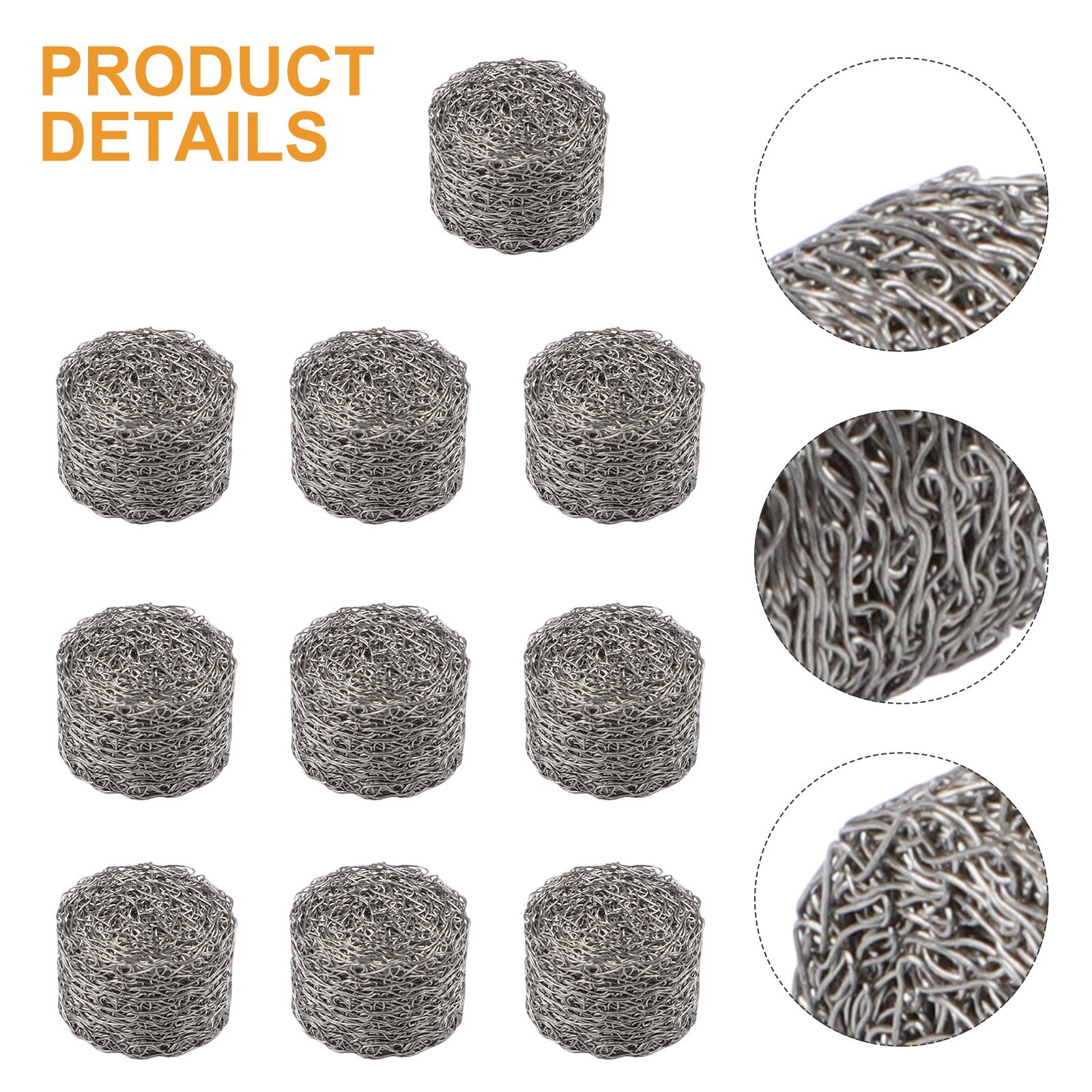 10pcs/set Stainless Steel Foam Lance Mesh Filters Gauze Filter 14*11mm