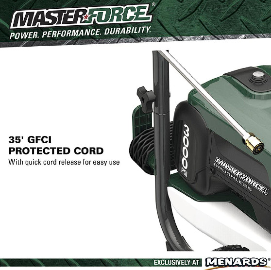 3000 PSI 2GPM 15Amp Heavy Duty Digital Corded Electric Pressure Washer Cleaner