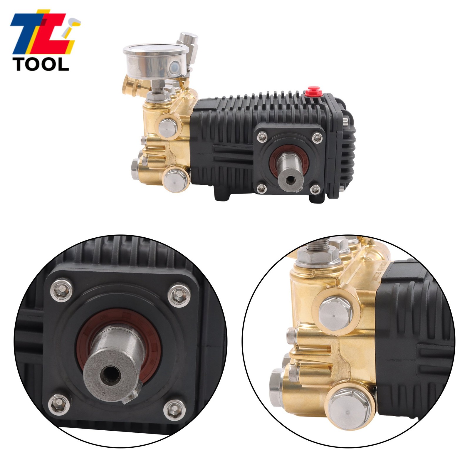 General Right Shaft 3500 PSI Pressure Washer Pump 4.5 HP Belt Drive 5.6 gpm