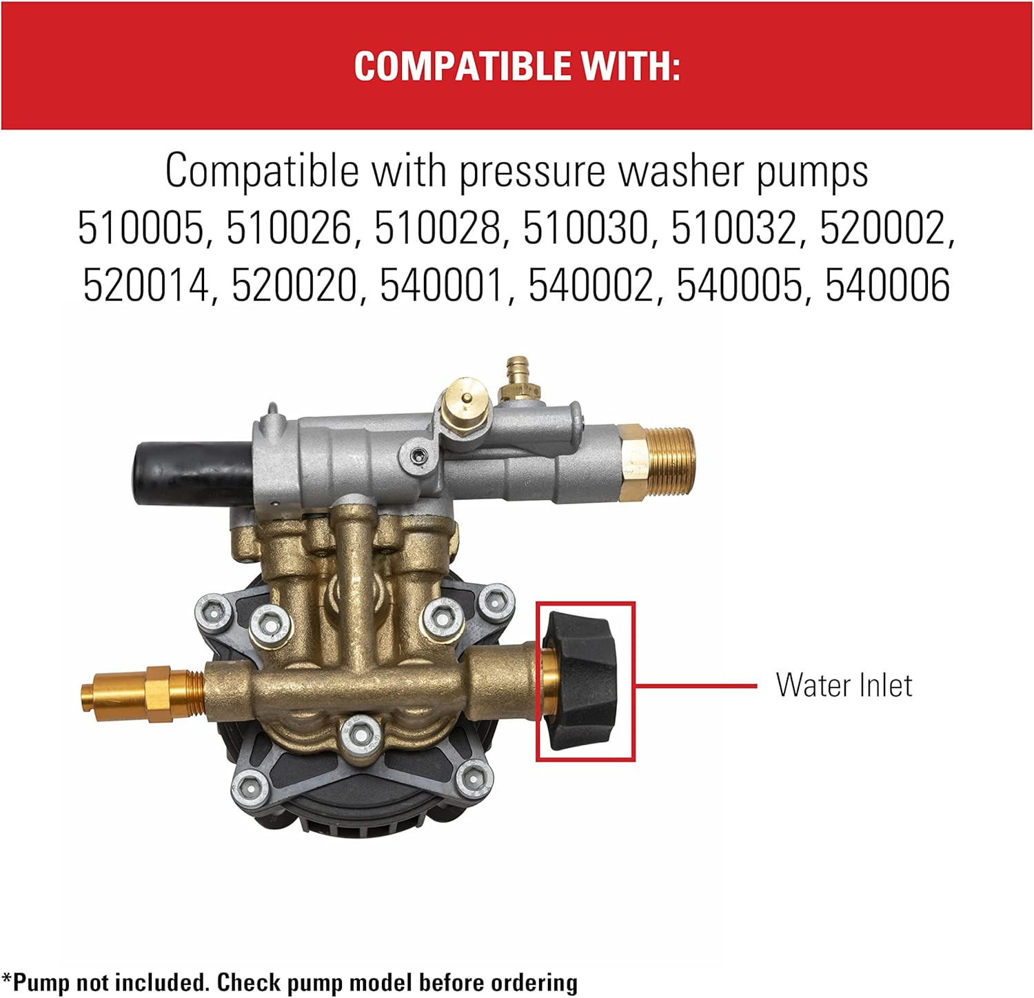 Simpson Cleaning Water Inlet Fitting for Multiple Pressure Washer Pumps