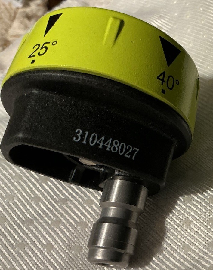 Ryobi 5-in-1 3,300 PSI Gas and Electric Pressure Washer Nozzle NEW