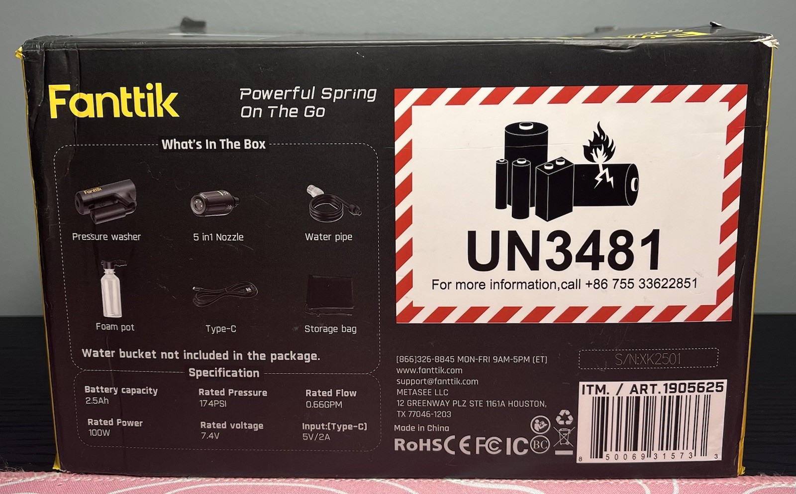 Fanttik K100 Flip Portable Cordless Sprayer Foldable Pressure Washer