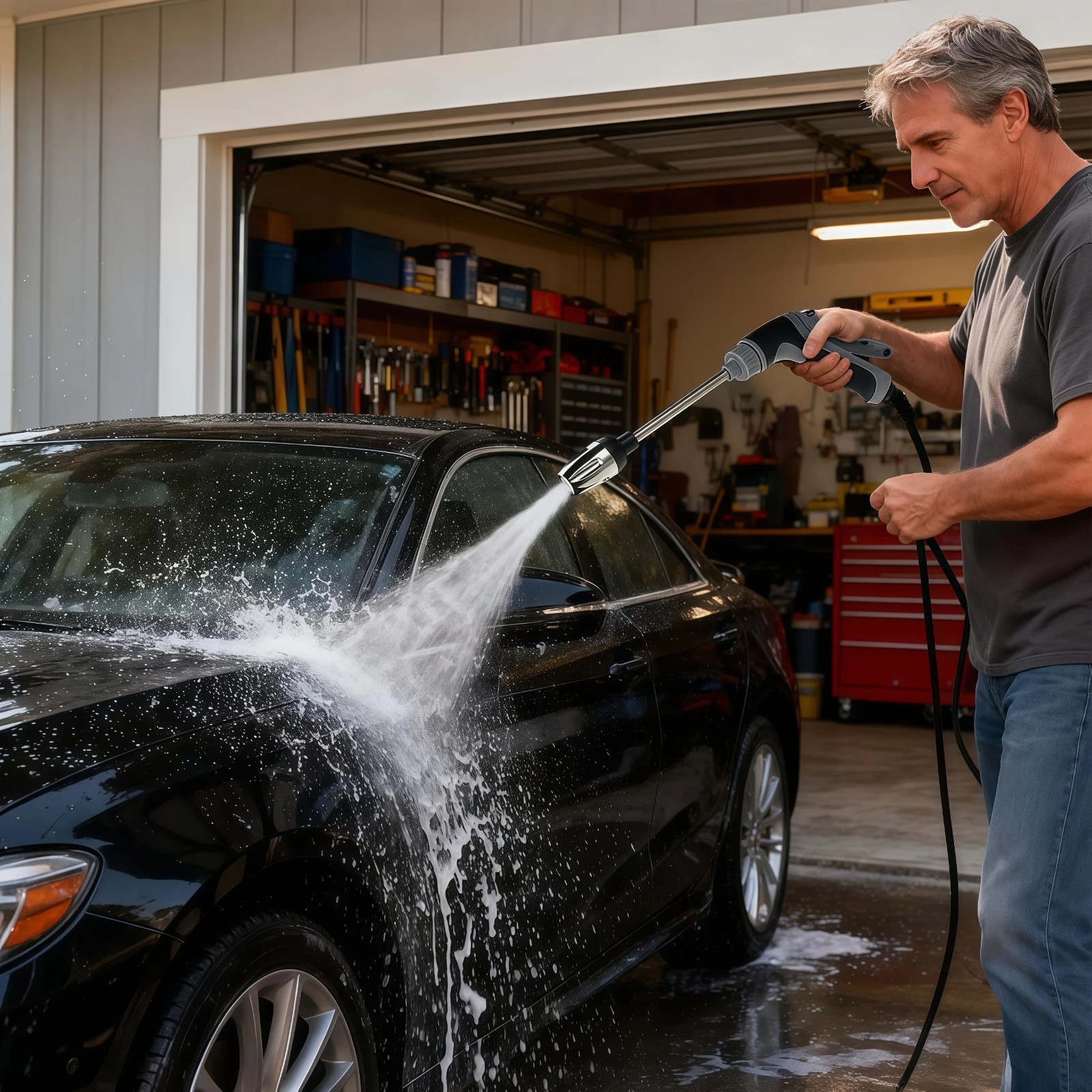 High Pressure Aquoxis Washer Gun Power Hose Nozzle Jet Spray Cleaner.