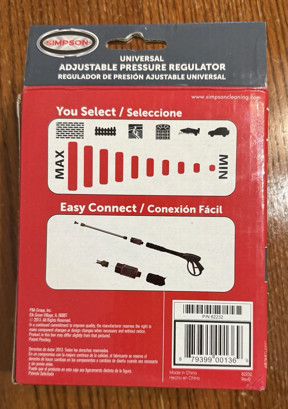 Simpson Dial-N-Wash Adjustable Pressure Regulator 4500 PSI New