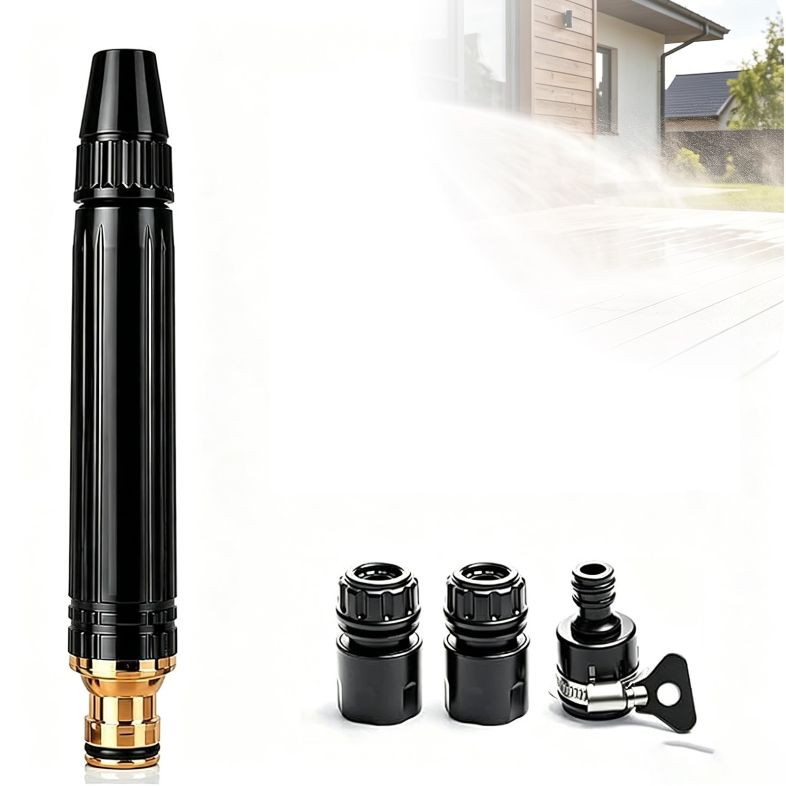 High Pressure Car Wash Water Gun – 3-Mode Adjustable Sprayer for Outdoor Cleanin
