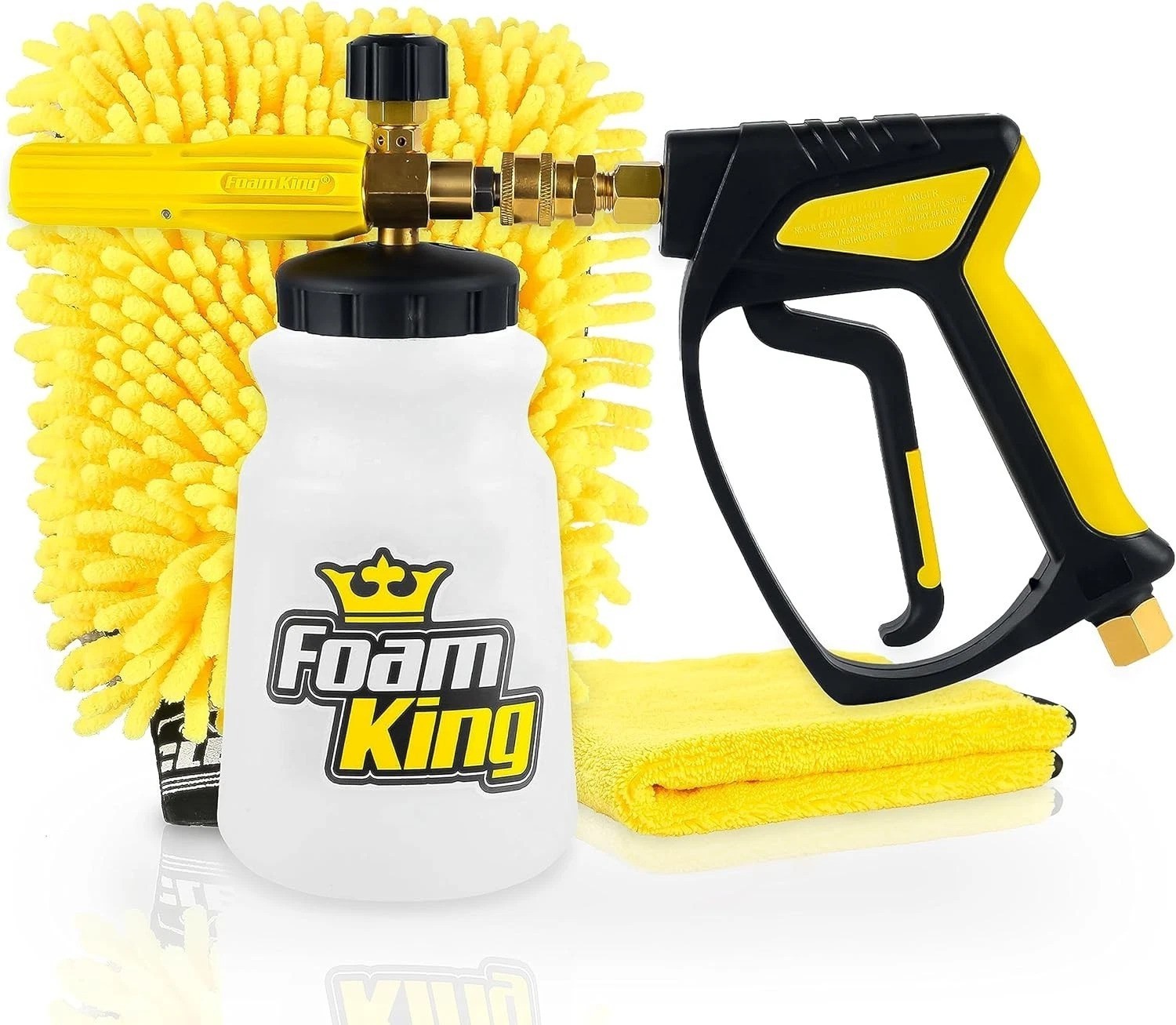 Glass & Plastic Foam Cannon: Stubby Sprayer, Swivel, Ultimate Cleaning Tool