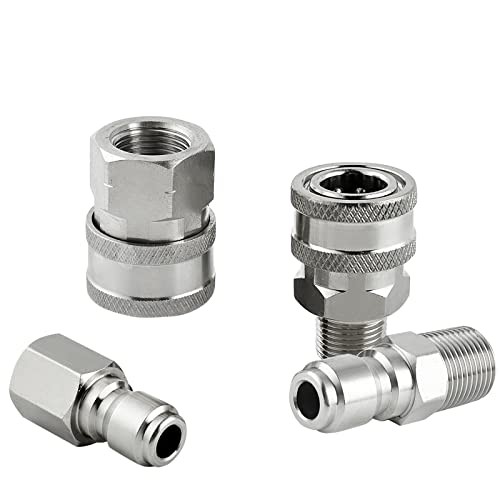 Adaptadores De Acero Inoxidable Rapida Conexion Para Lavadora 5000 Psi 4 Piezas