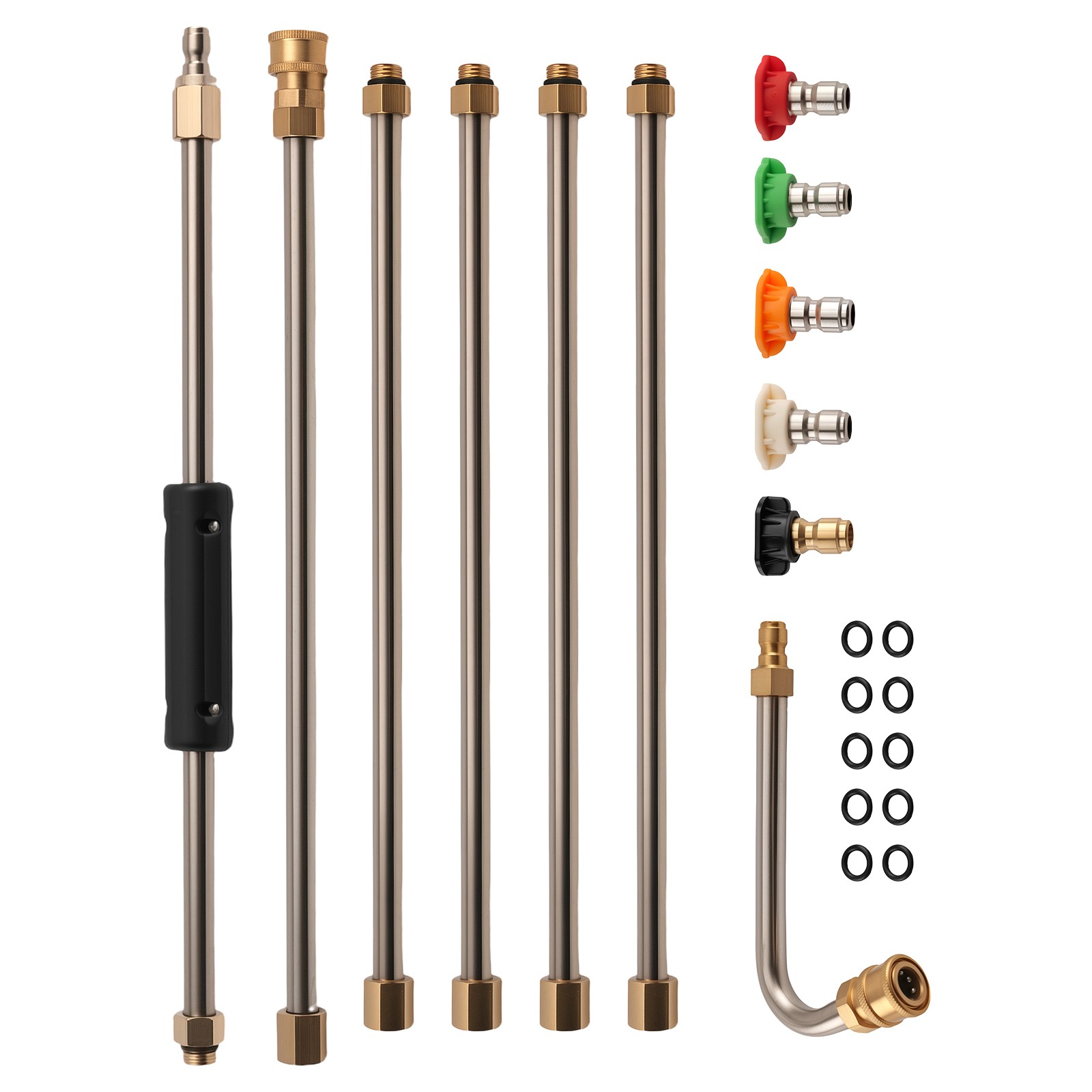 15 Inch Pressure Washer Wands 4000 PSI Brass Stainless Steel Curved Wand