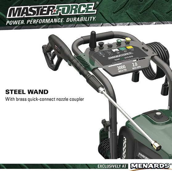 3000 PSI 2GPM 15Amp Heavy Duty Digital Corded Electric Pressure Washer Cleaner