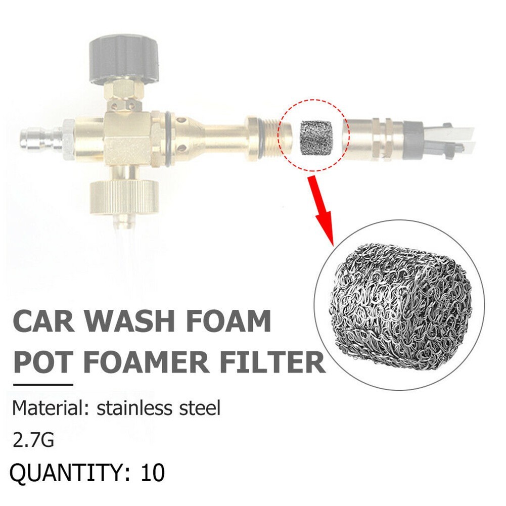 10pcs/set Stainless Steel Foam Mesh Filters Gauze Filter 14*11mm