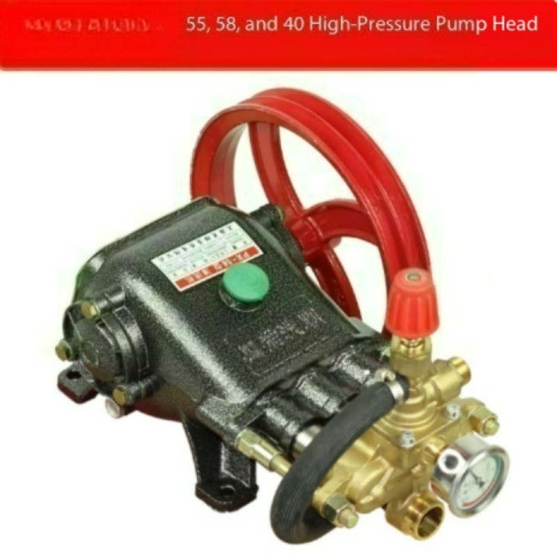 55i Shaft All Copper Commercial Plunger Water Pumps Car Wash Pump Head
