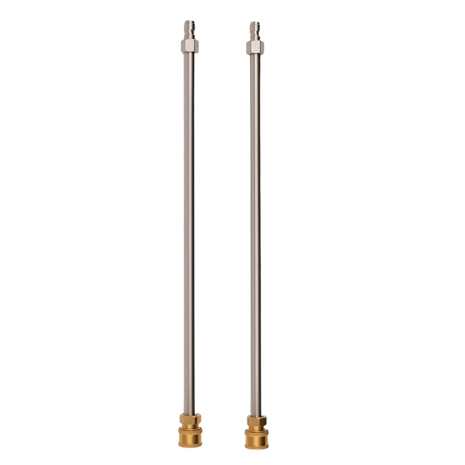2x 16″ Pressure Washer Extension Rod 4000PSI Stainless Steel 1/4″ Quick Connect