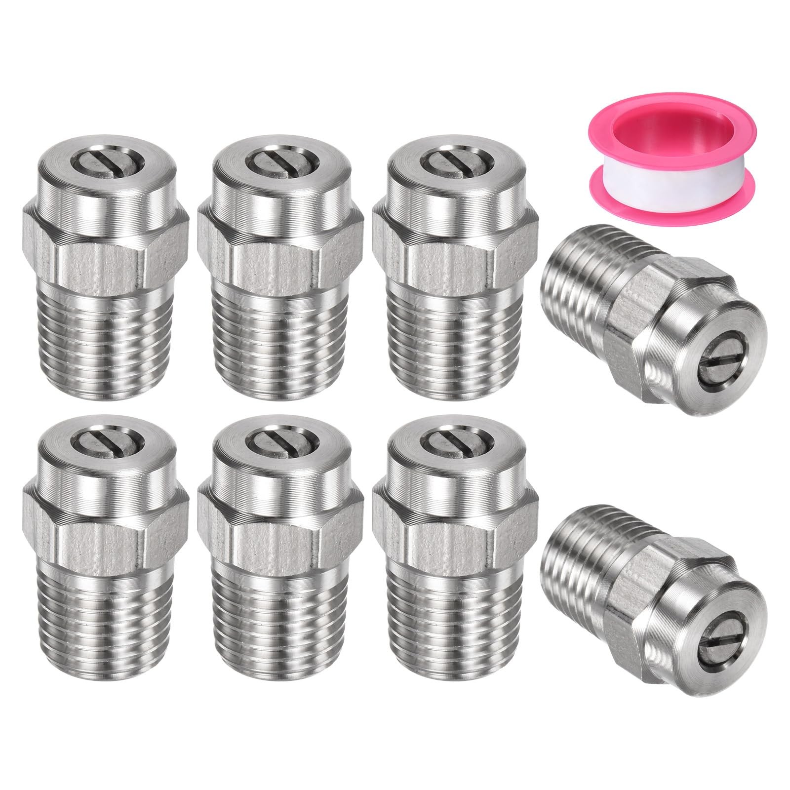 Surface Cleaner Nozzle Tips 8 Pack 25 Degree 1/4 NPT Male Replacement