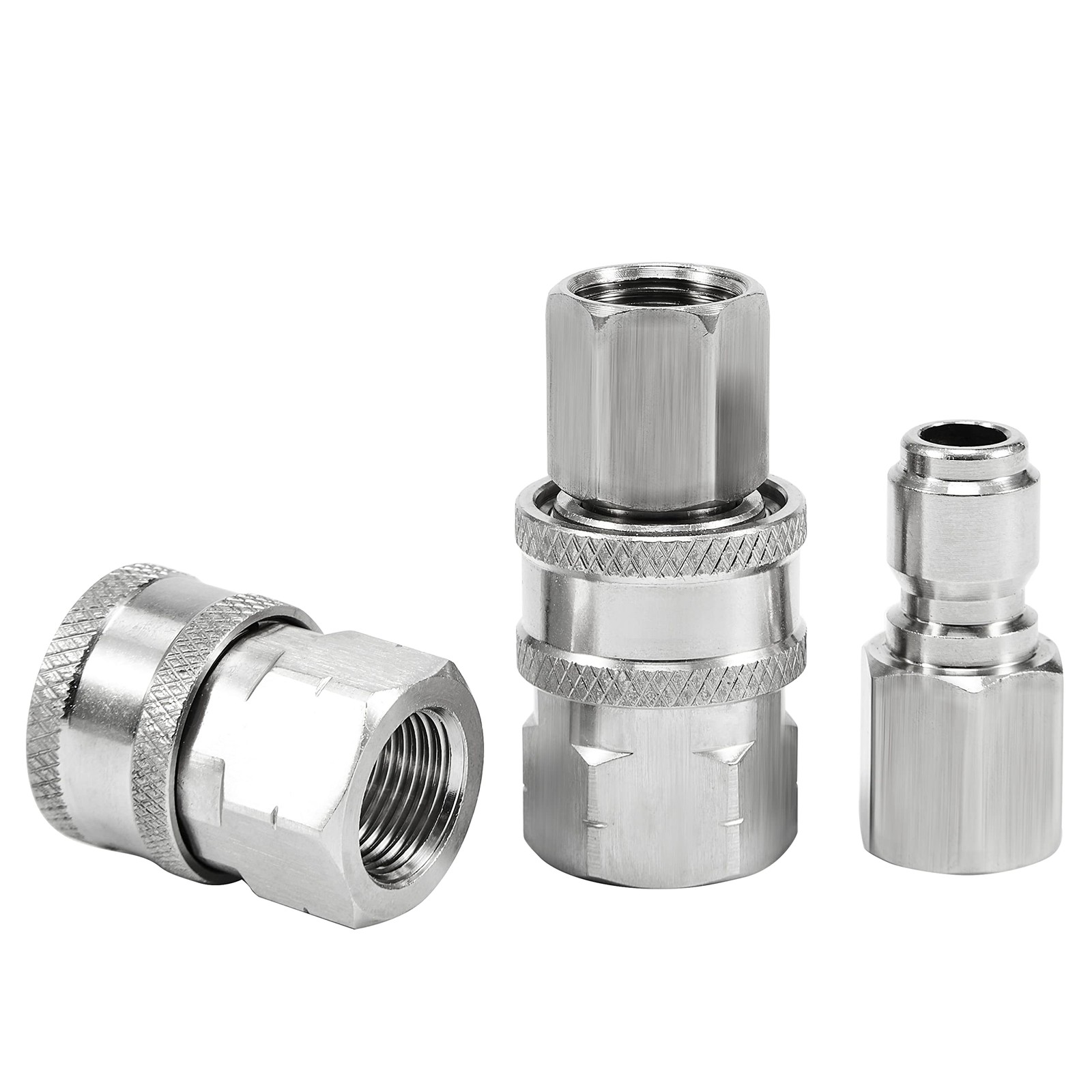 Raincovo Pressure Washer Quick Connect Fittings, 3/8 Inch Adapter Set, Stainless