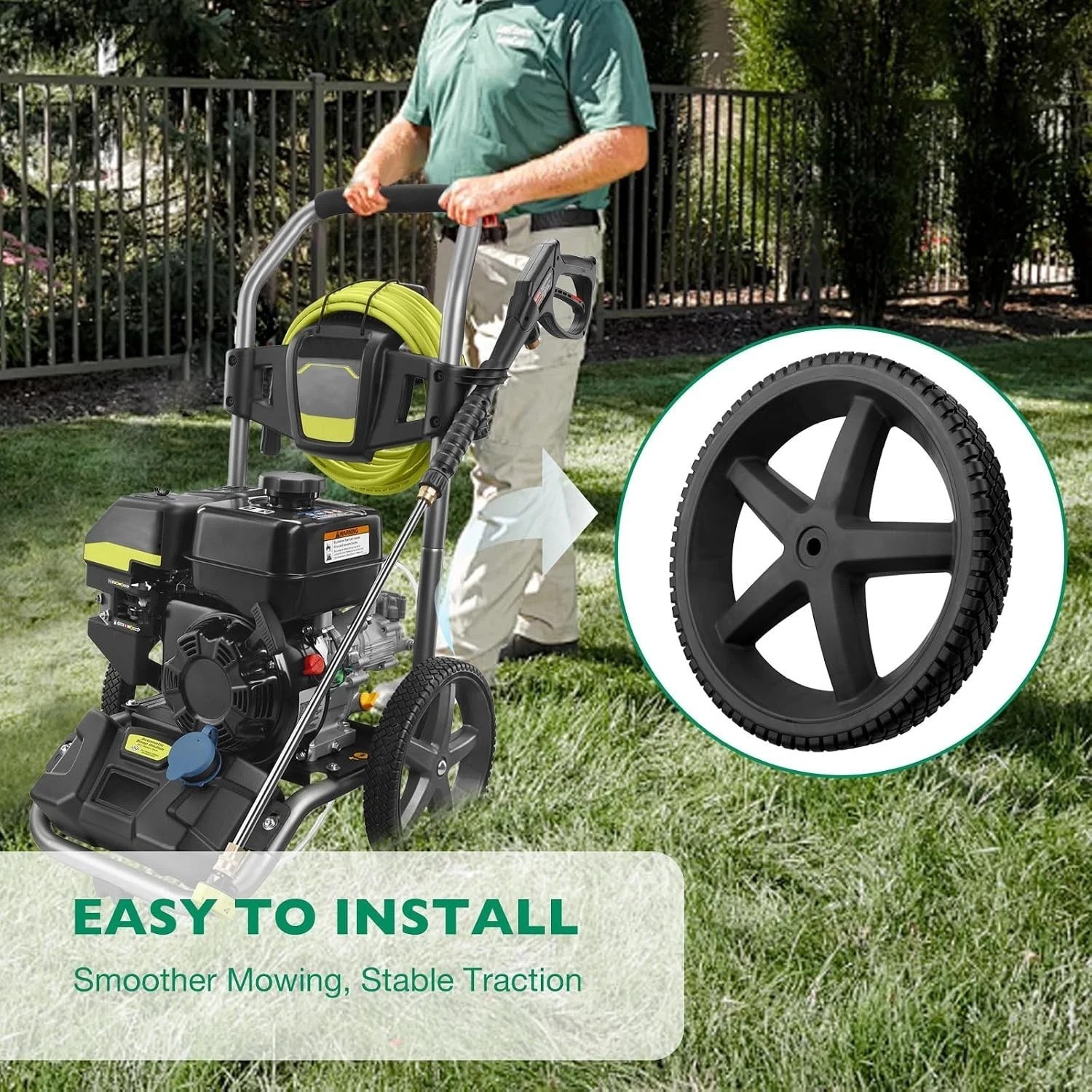Heavy-Duty 12″ Replacement Wheels for Pressure Washers