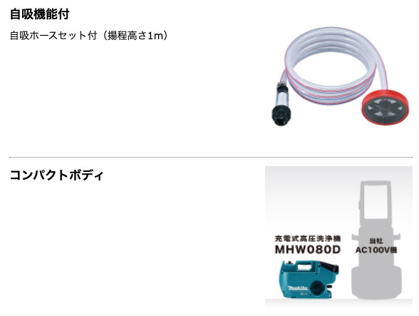 Makita 18Vx2 Electric Pressure Washer MHW080DZK 2-mode 8MPa Body Only