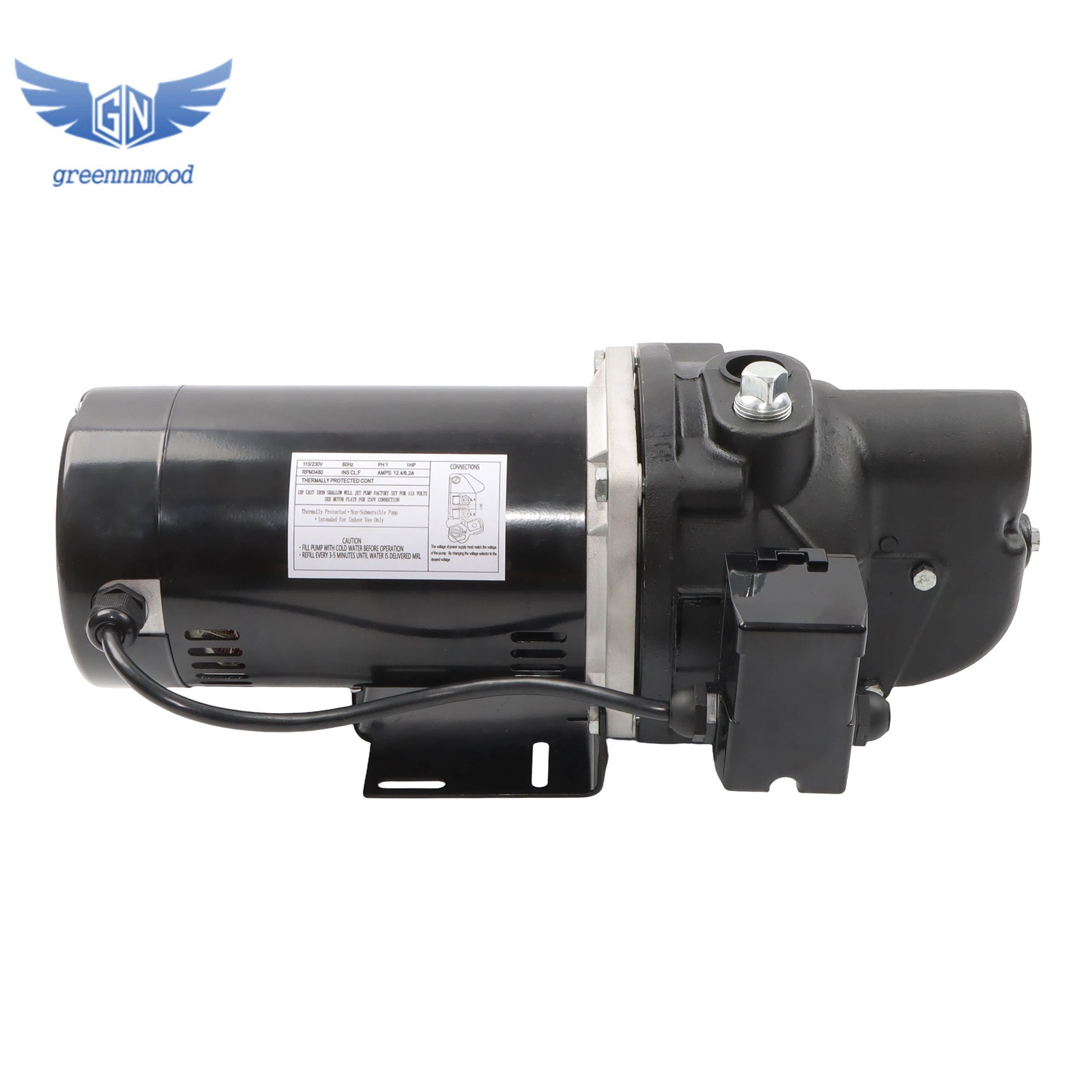 SWS100 1 HP Cast Iron Shallow Well Jet Pump 510 GPH for Wells up to 25 ft