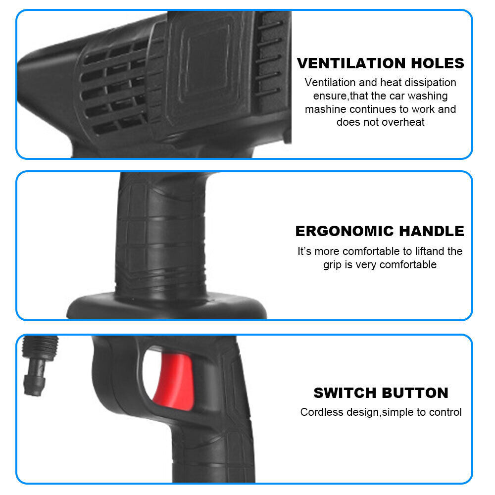 600W Electric High Pressure Water Spray Car Gun Portable Washer Cleaner Yard