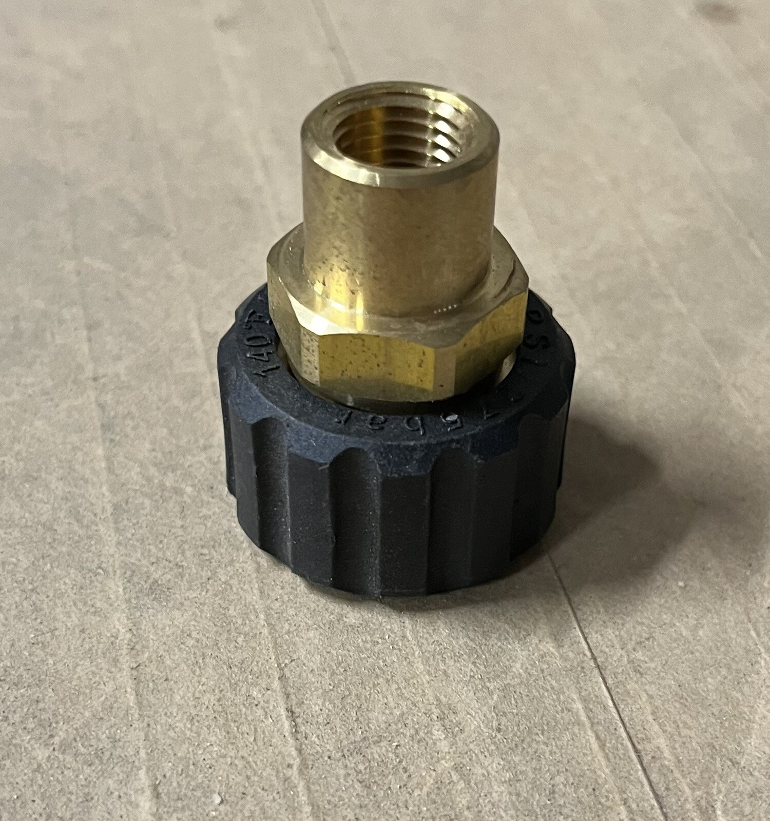 Pressure Washer Hose Fitting 1/4”NPT X M22 BRASS, 4000 PSI, 140°F