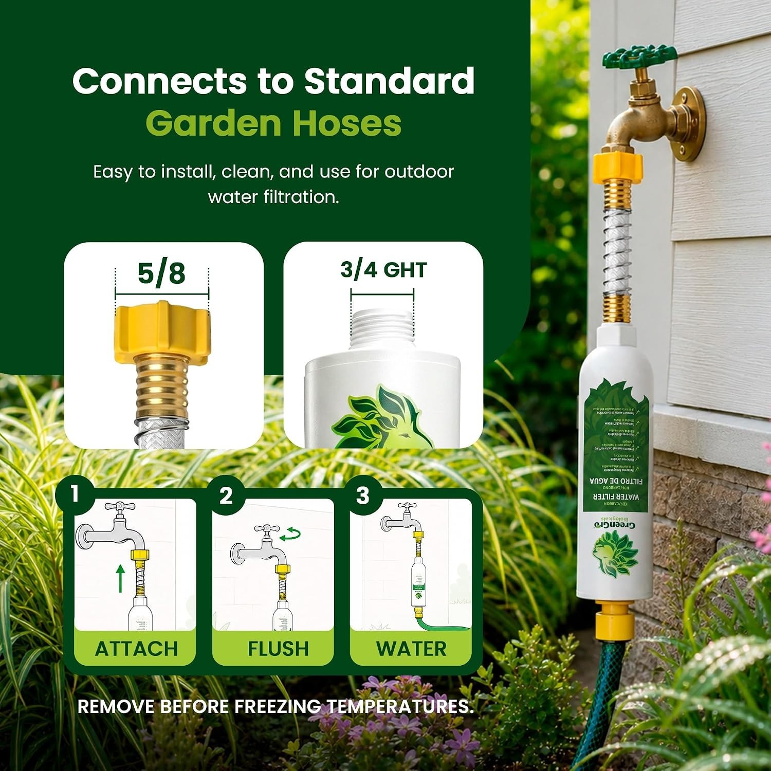 40,000 Gallon Capacity Garden Water Filter – Easy Install & Chlorine Reduction