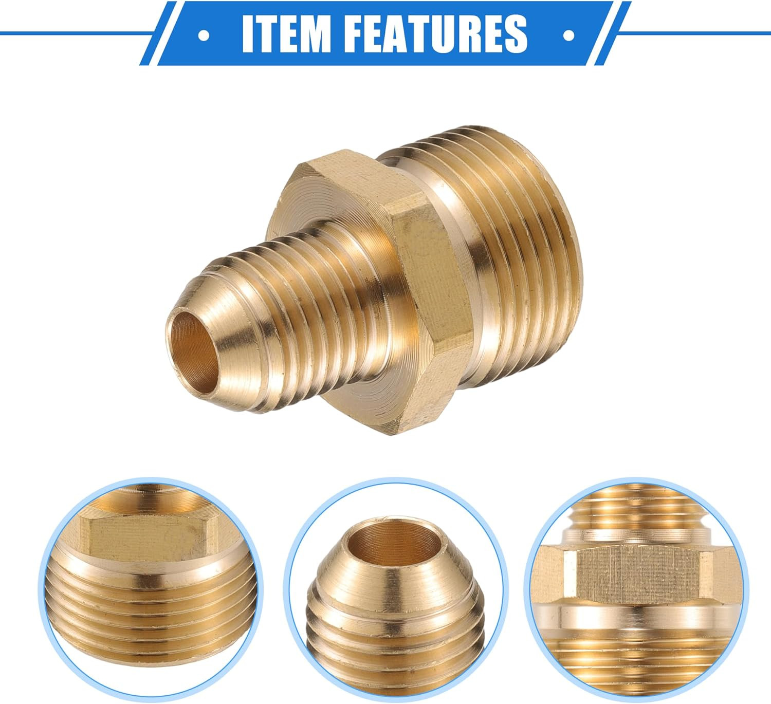 Pressure Washer Connector, 14Mm M22X1.5 to M14X1.5 Male Adapter Brass Screw Hose