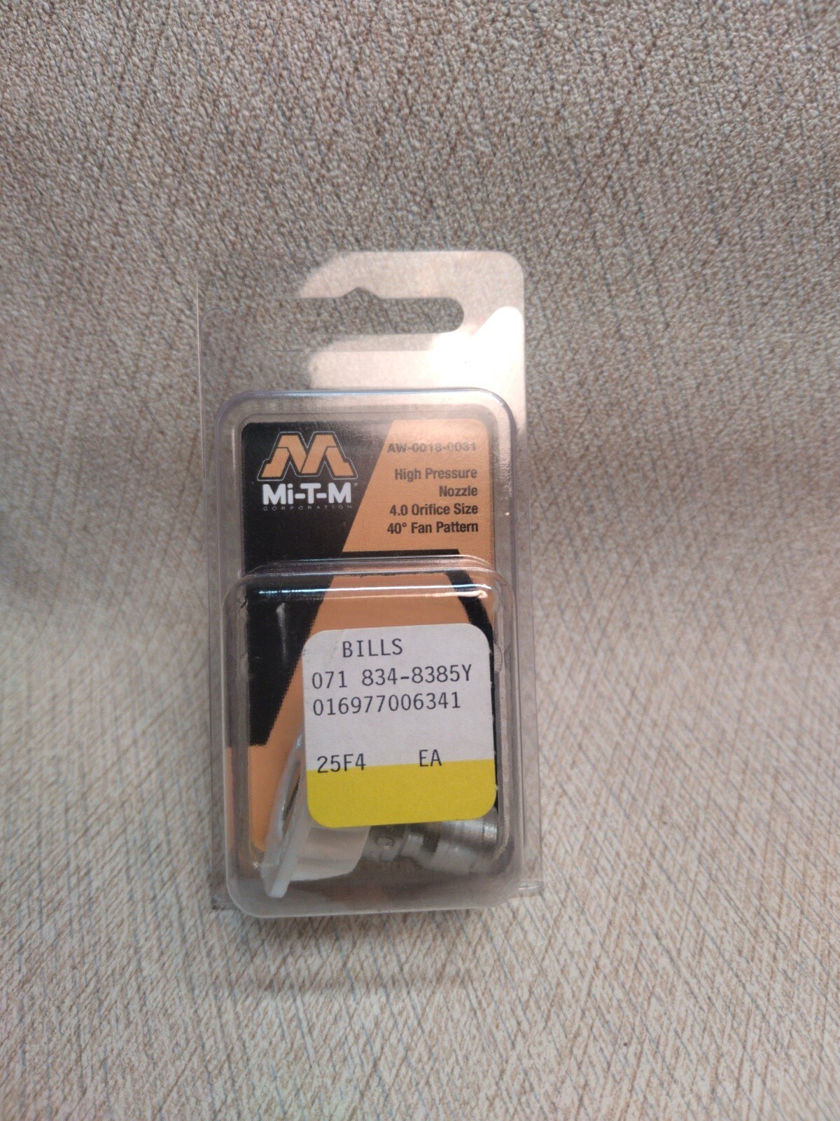 Mi-T M Corporation AW-0018-0031 4.0 High Pressure Orfice Nozzle