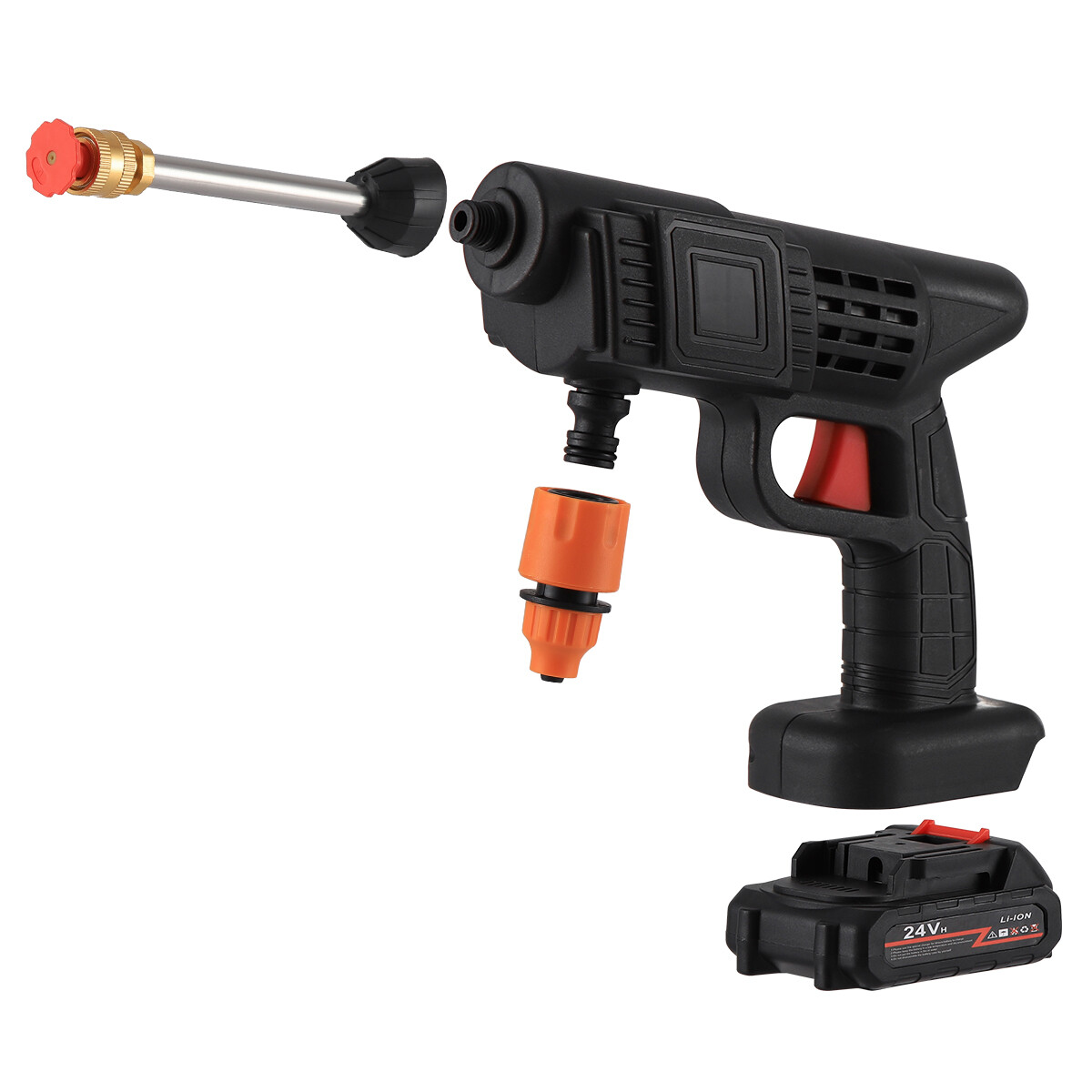 Portable Cordless Electric High Pressure Water Spray Gun Car Washer Cleaner Tool
