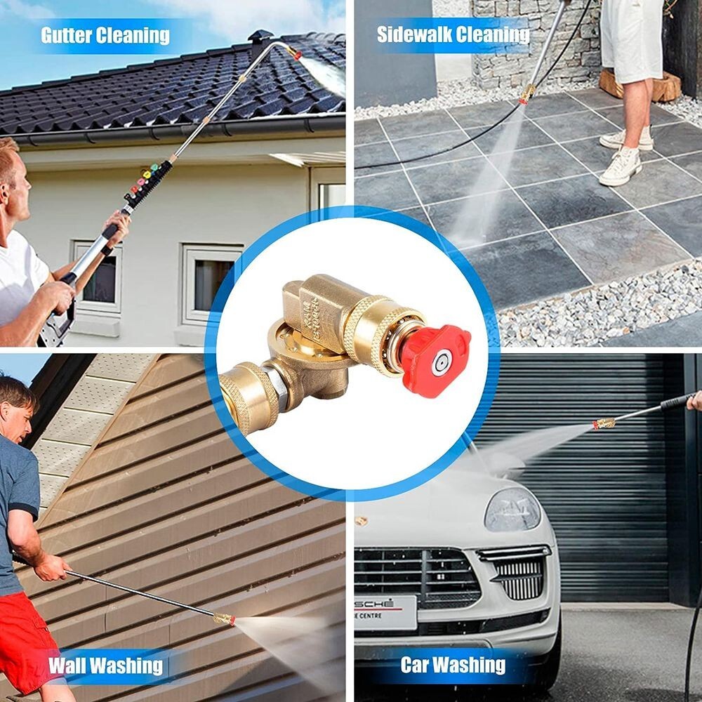 Pressure Washer Pivoting Coupler 7 Angle 240 Degree Rotation Gutter Cleaner C150