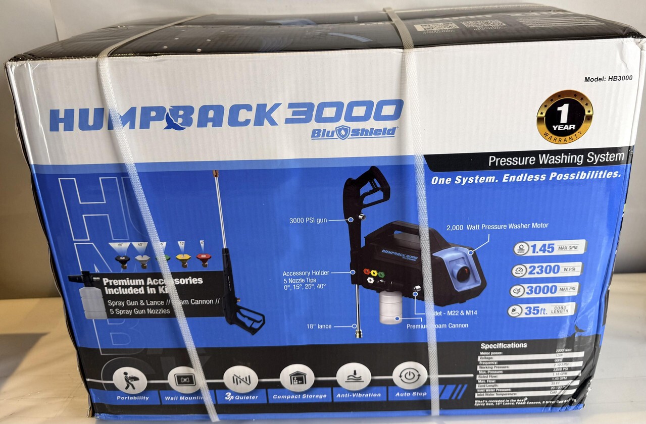 BLUSHIELD TTPWRHB1450-3000 HB3000 HUMPBACK PRESSURE WASHER +SELF-RETRACTING HOSE