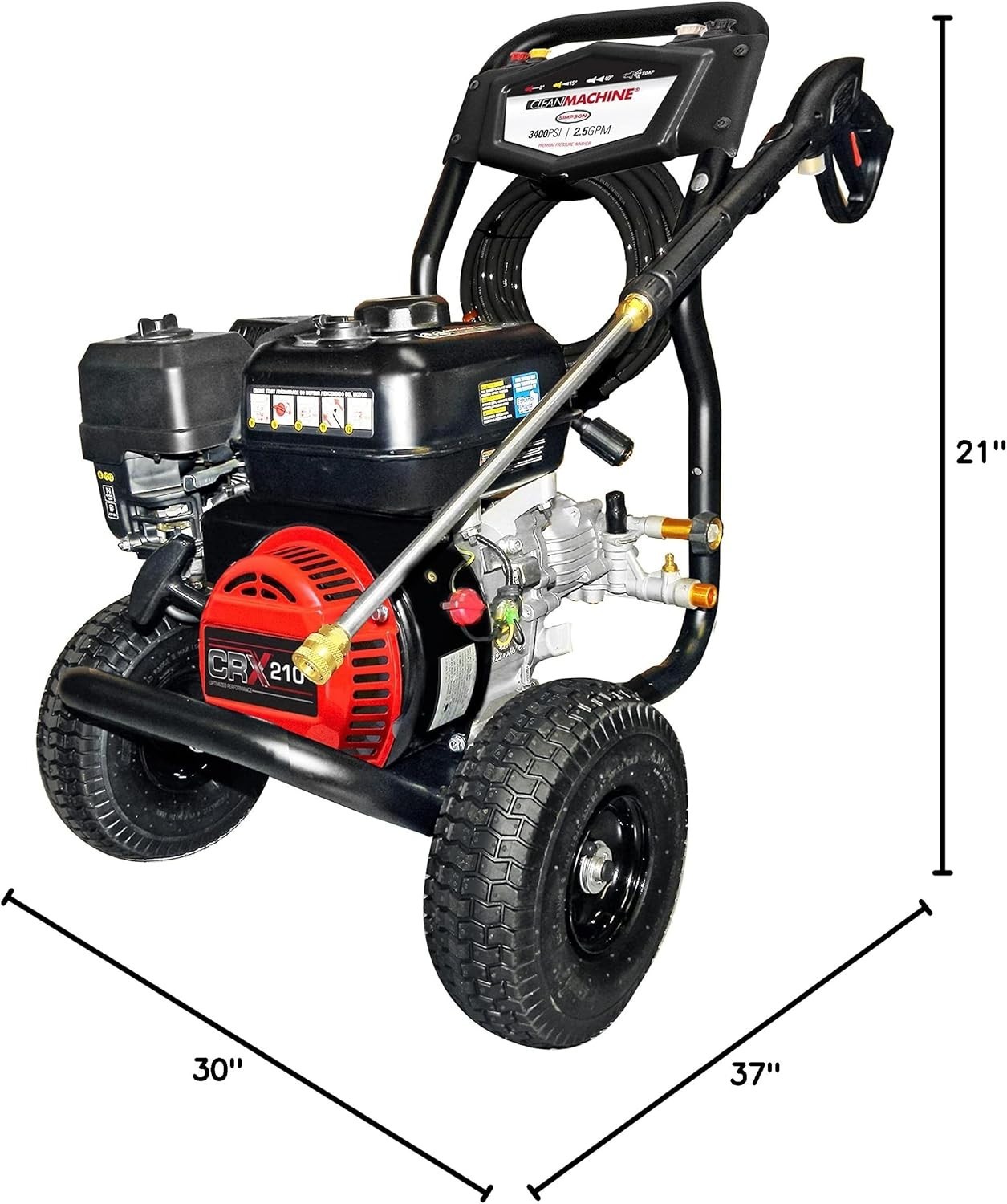 Simpson 3400 PSI Gas Pressure Washer, 2.5 GPM Residential Power Washer