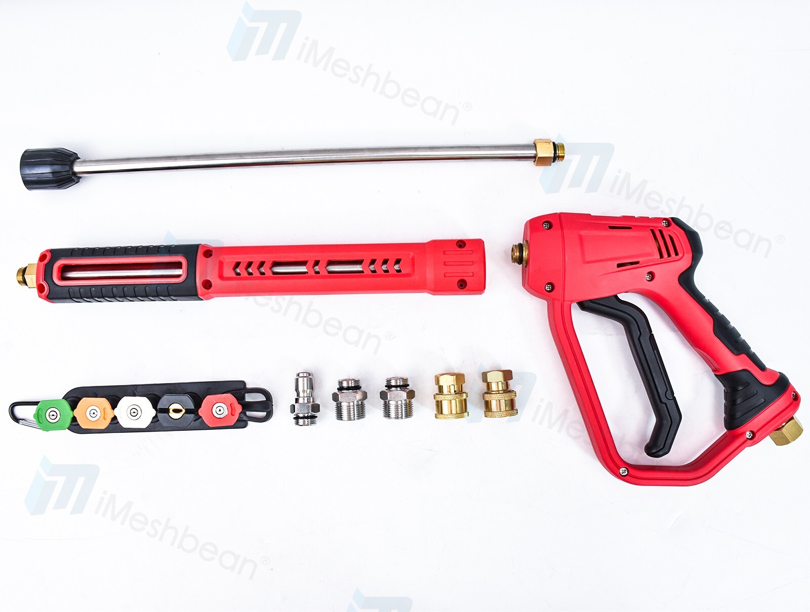 High Pressure 4350PSI Car Power Washer Gun Spray Wand Lance 5 Nozzles 3 Length