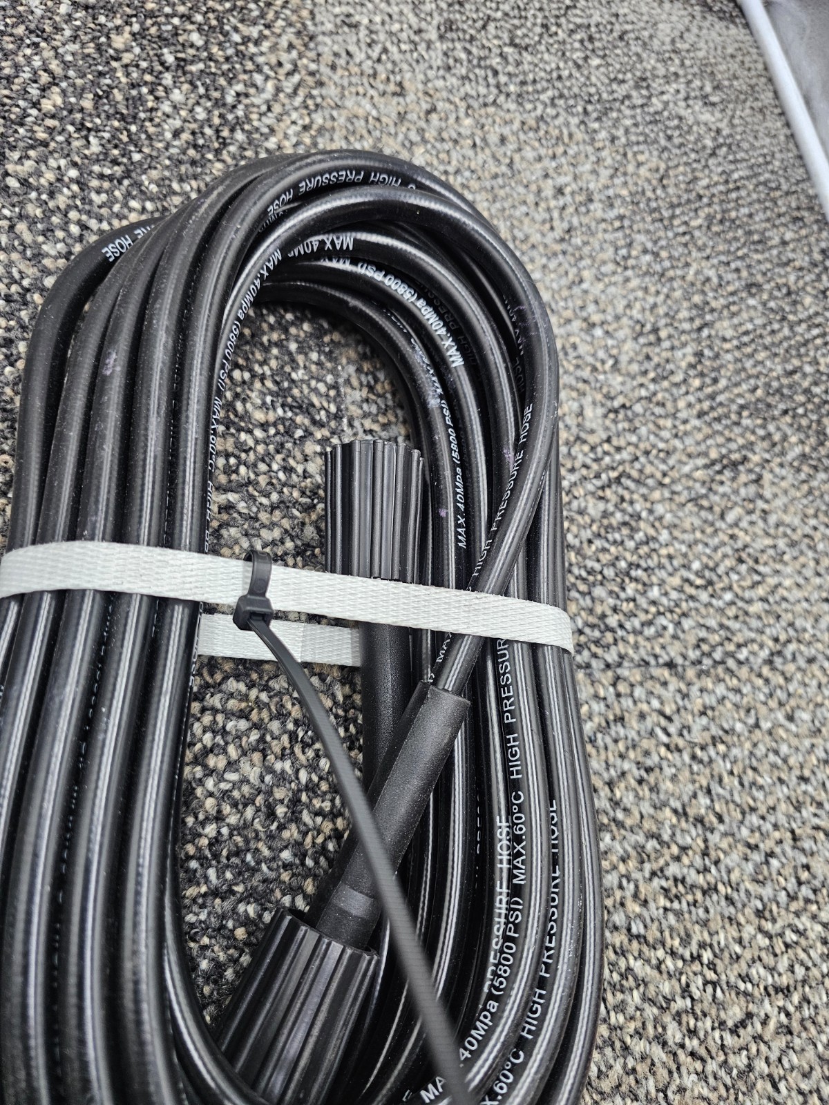 5800 PSI High Pressure Hose 20 ft. Black 60°C Max For Pressure Washer Gun