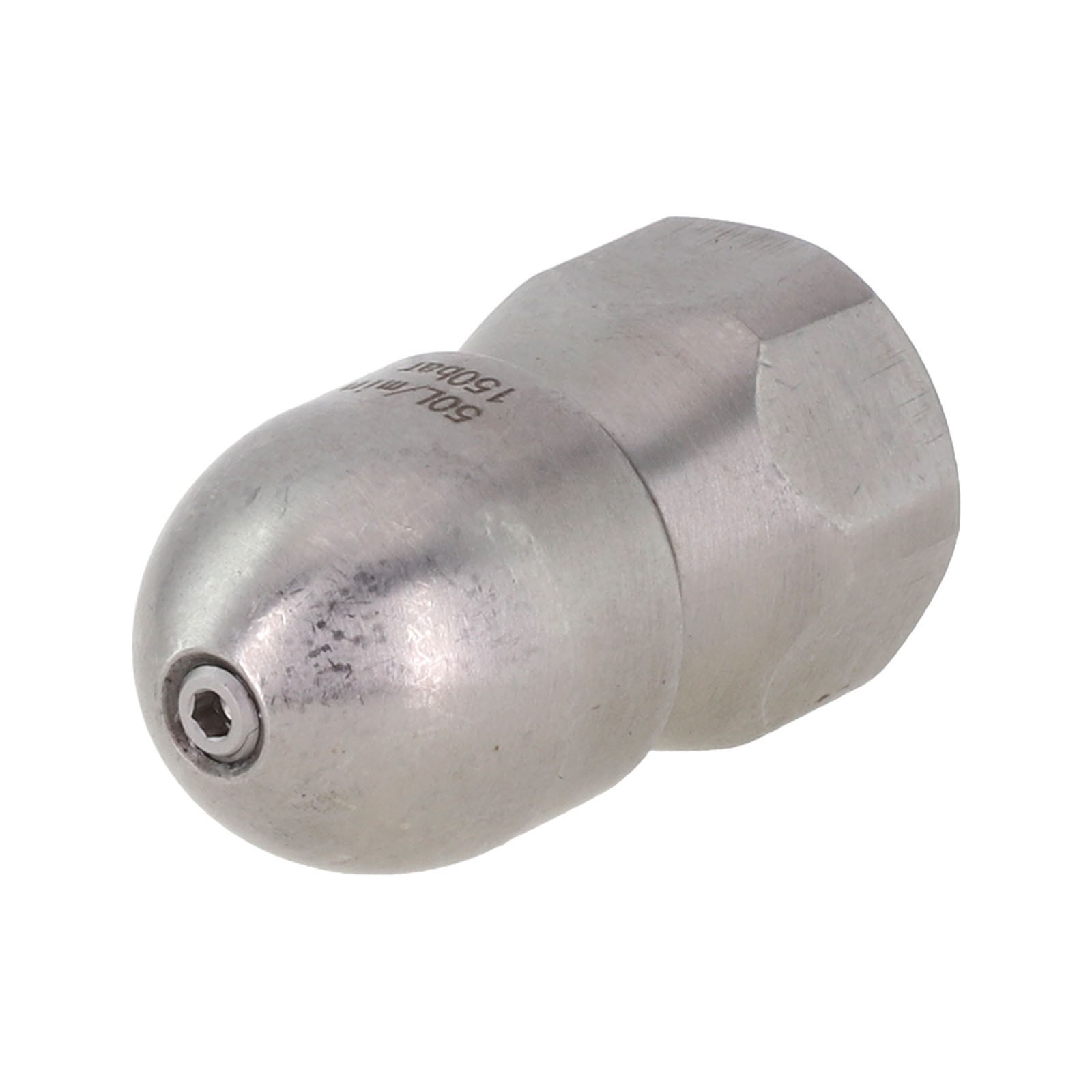 Efficient Sewage Pipe Cleaning Nozzle 12 Internal Thread Front 1 Rear 6 Holes