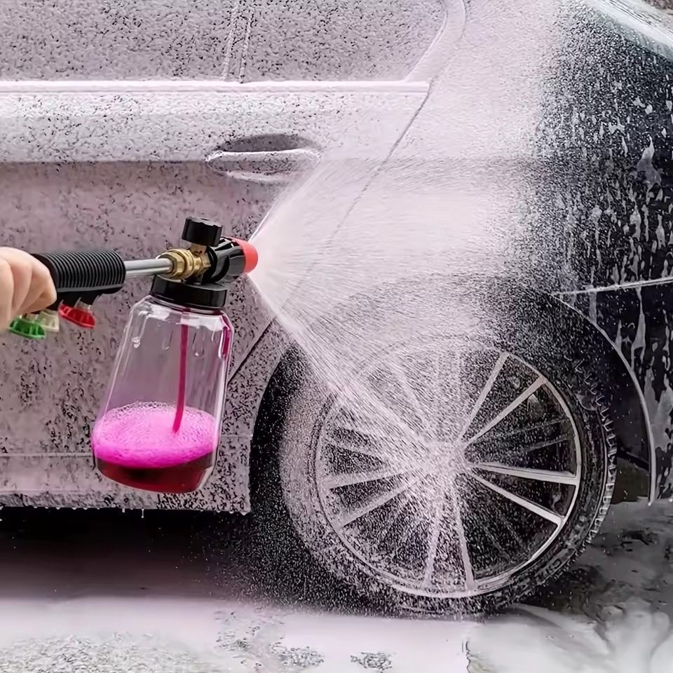 Heavy Duty Foam Cannon 1L Wide Mouth Pressure Washer Spray 1/4 Quick Connect