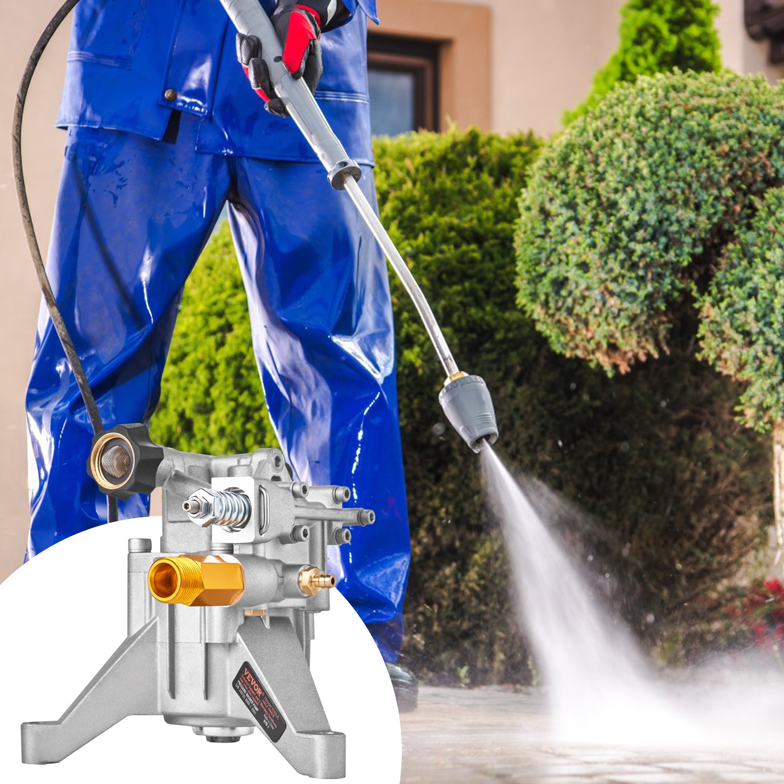 Pressure Washer Pump Power Washer Pump 7/8″ Shaft Vertical 3400 PSI 2.5GPM