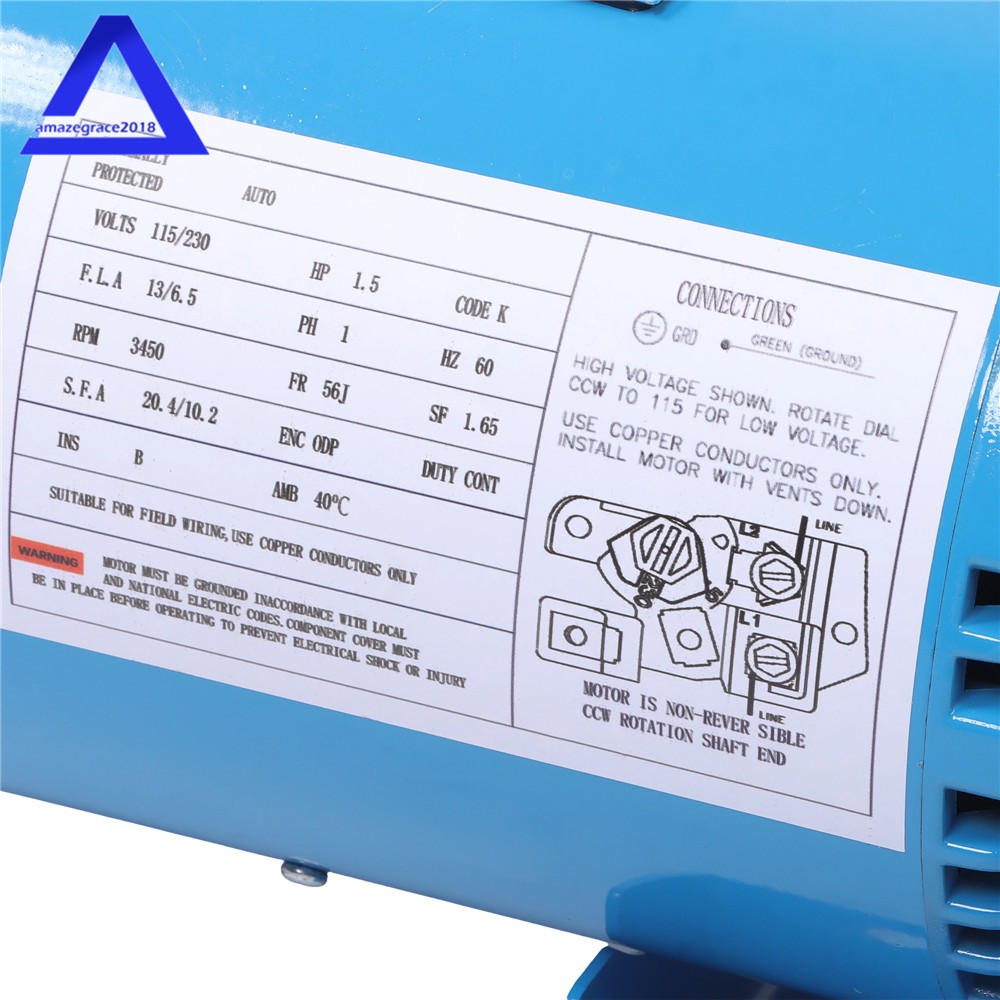 GT15 Self-Priming Centrifugal Pump 1-1/2HP Cast Iron Water Pump 115/230Volt