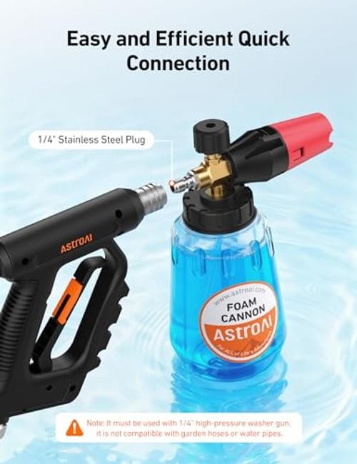 Foam Cannon for Pressure Washer, Snow Clear Foam 1L BOTTLE,without tips