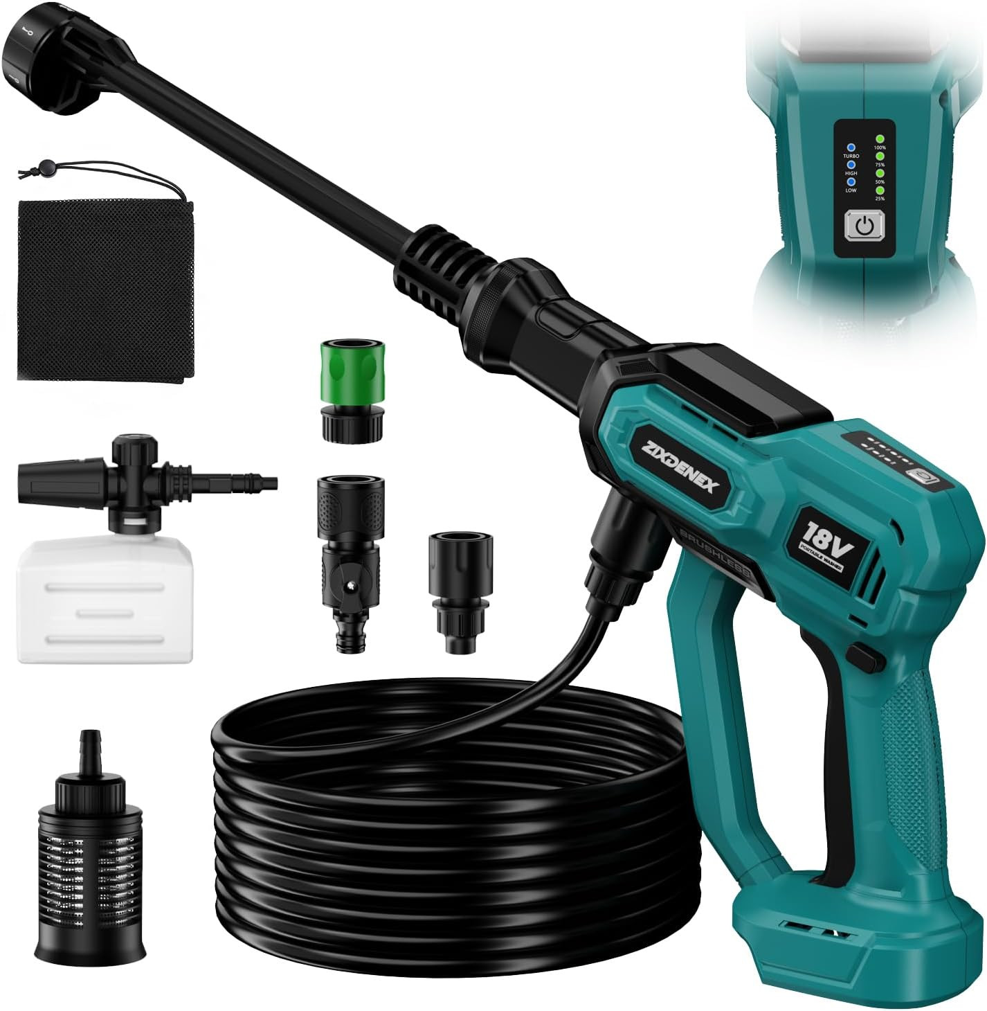 Cordless Portable Washer for Makita 18V Battery, 1000 PSI Portable Handheld Wash