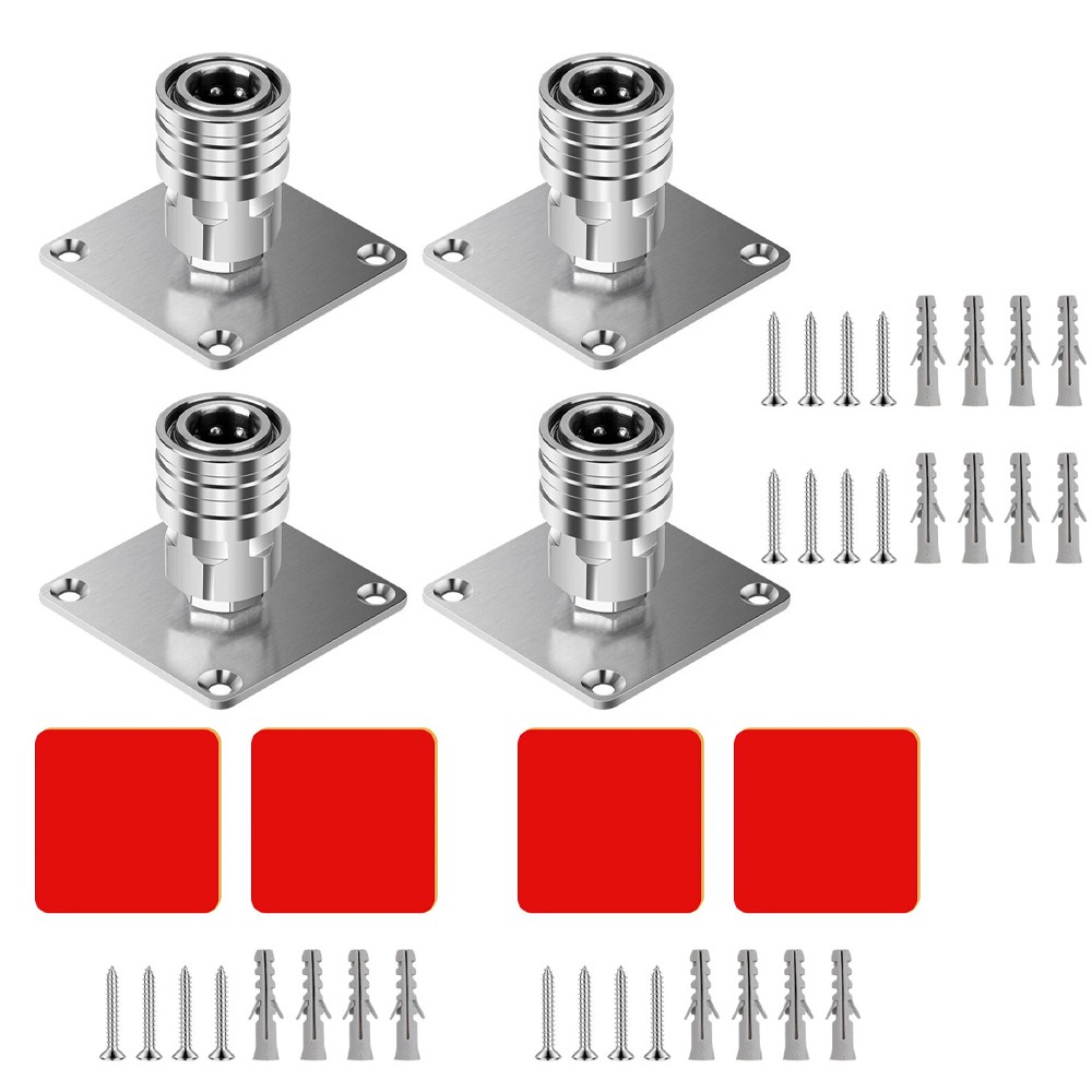 4Set Foam Cannon Holder 1/4″ Quick Connect Wall Mount Rack for Pressure Washer