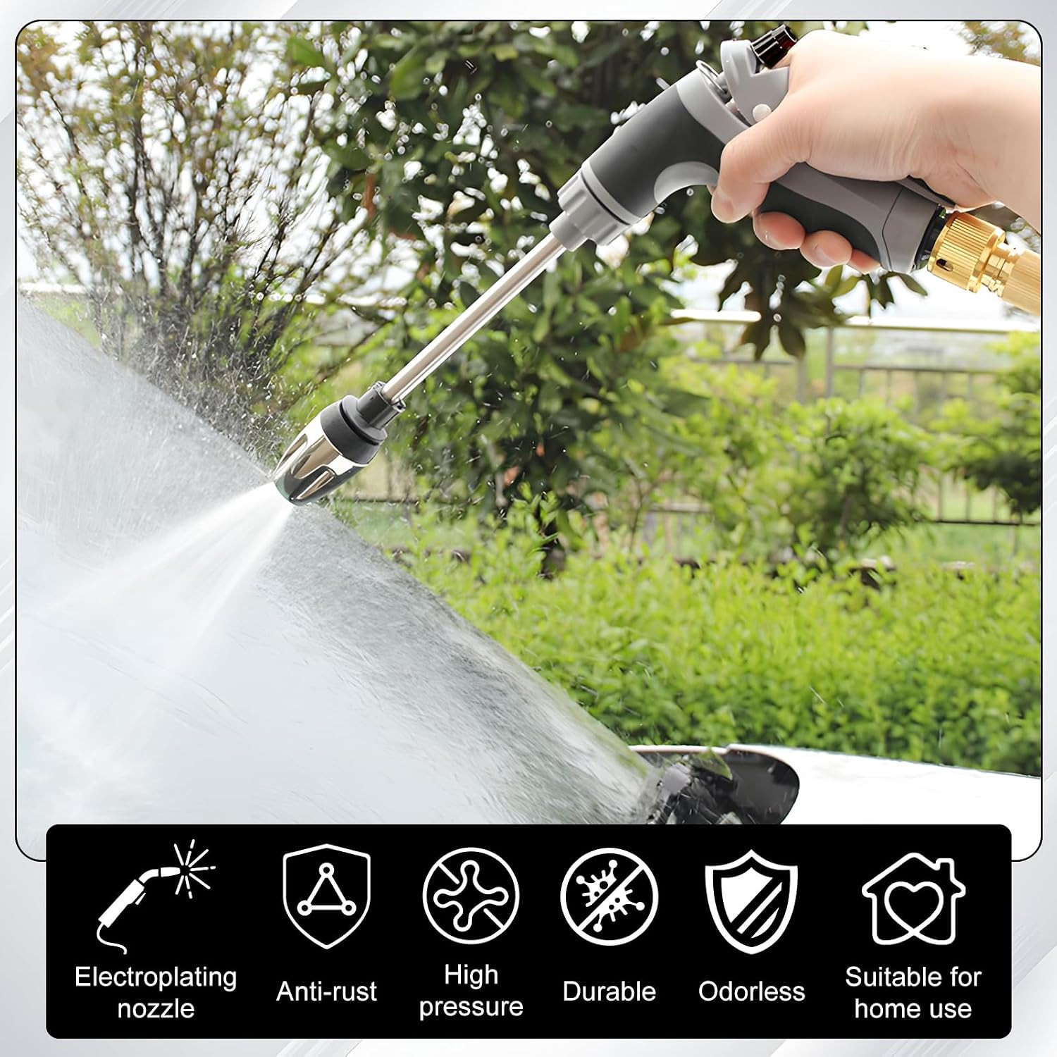 Pressure Washer, High Pressure Water Gun, Portable Washer for Car, Floor, Wall C